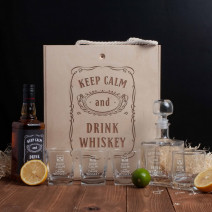 Набор для виски "Keep calm and drink whiskey" в ящике L